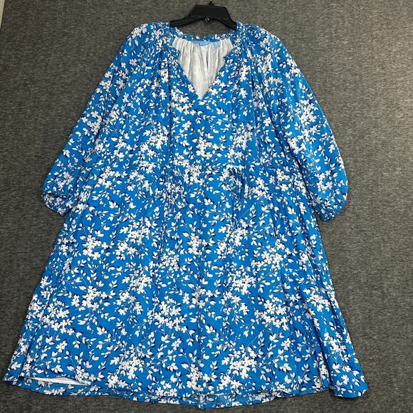 DRAPER JAMES Kellie Babydoll Mini Dress in Bluebell Shadow Size 2X - Picture 1 of 6